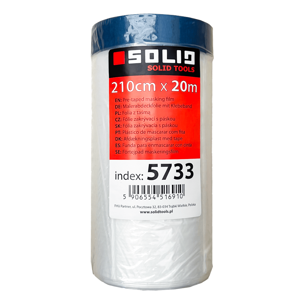 10 x Maler Abdeckfolie mit Klebeband – 2-in-1, UV-beständig & wasserfest