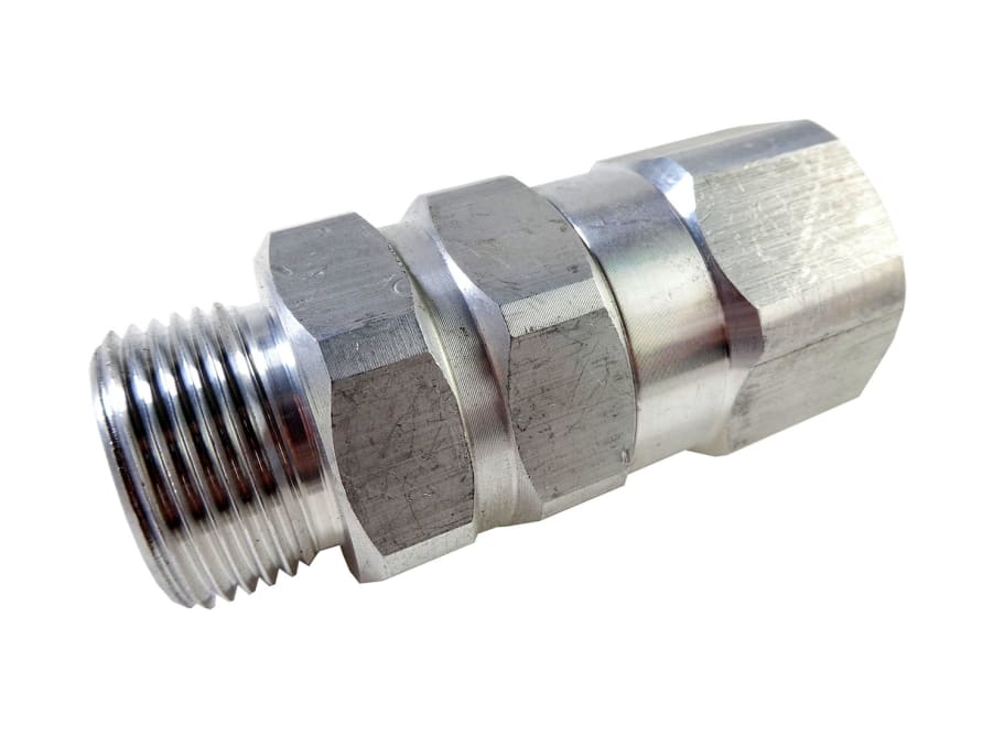 Adapterkupplung als Drehgelenk für Feinputzgeräte