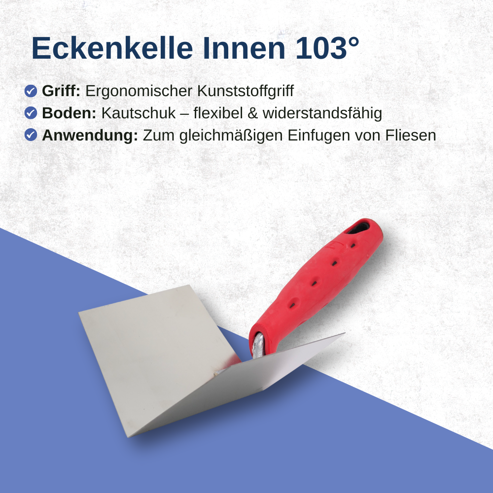 Eckenspachtel, innen, 125 x 100 mm, rostfrei 1237