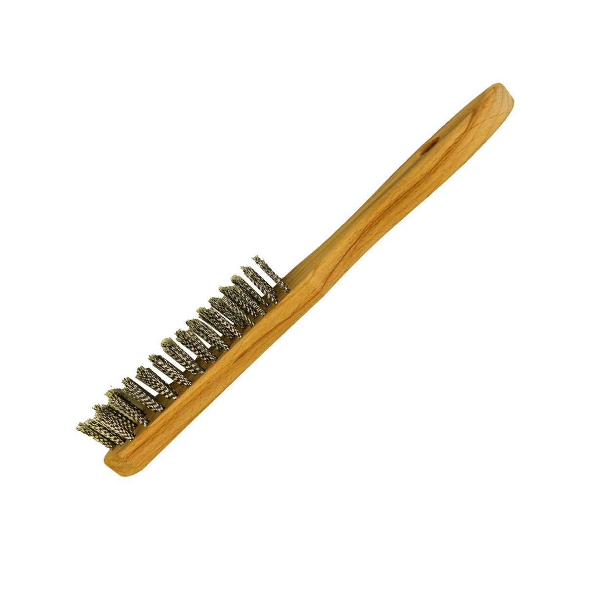 Drahtbürste mit Holzgriff, Stahldraht 4 reihig 28 cm