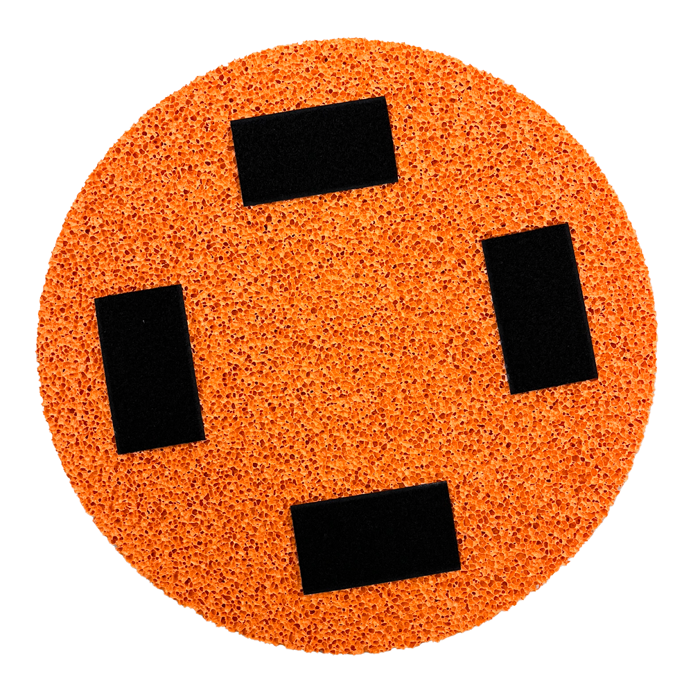 Schwammgummischeibe mit 4x Klett DM350x15mm