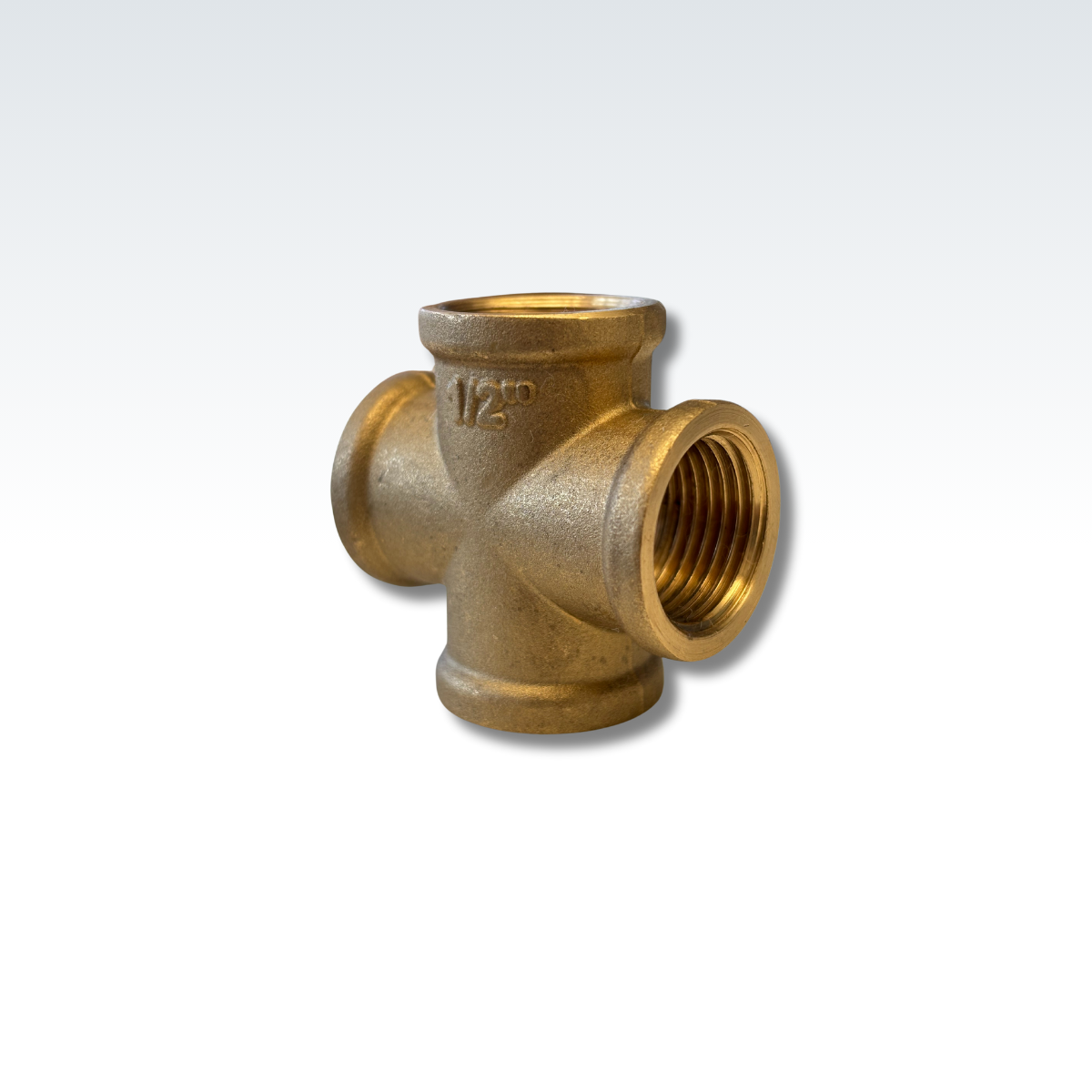 Temperguss Kreuzstück, 4x Innengewinde 1/2"