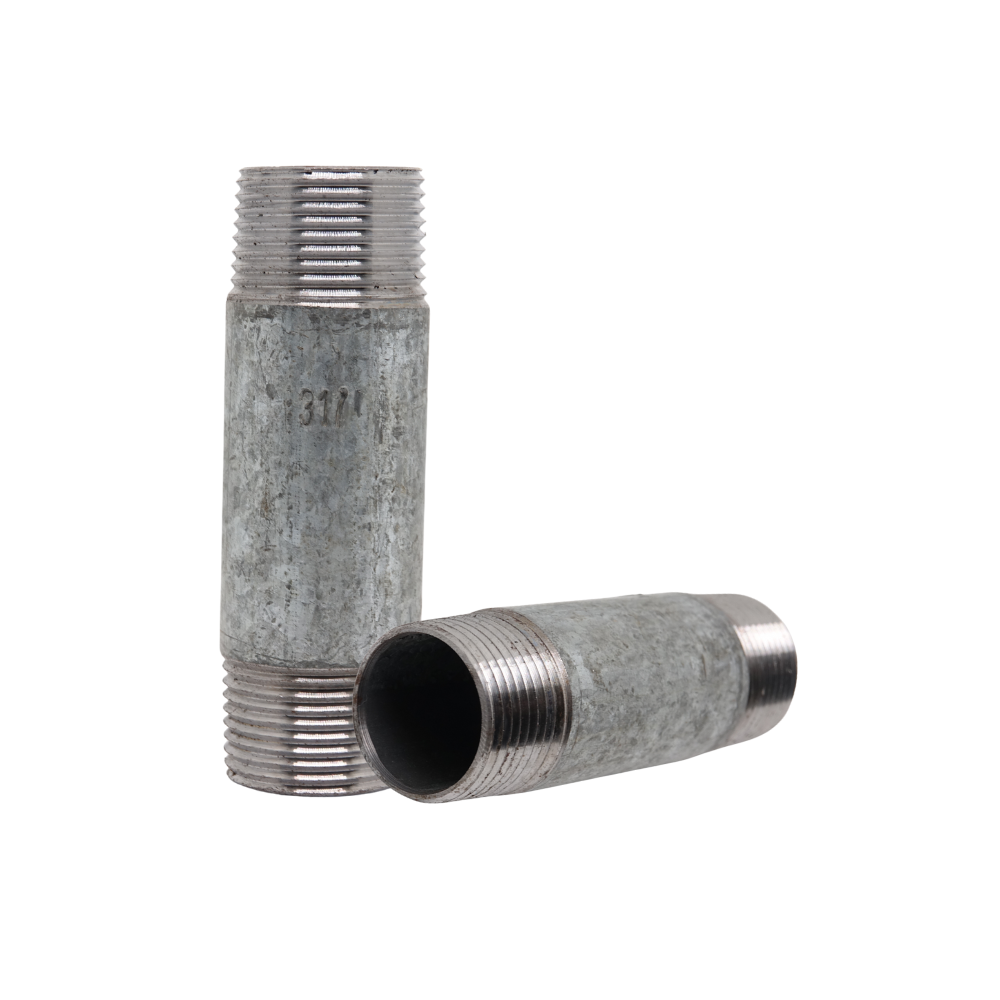 Temperguss Rohrgewindenippel m. Außengewinde 1/2" 100mm 1794