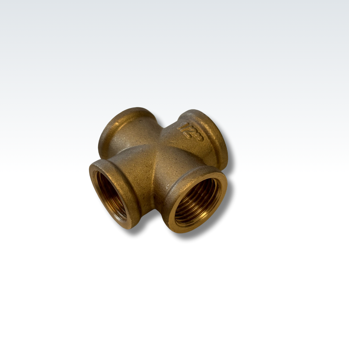 Temperguss Kreuzstück, 4x Innengewinde 1/2"