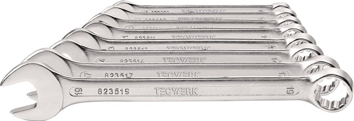 Ringmaulschlüssel-Satz 12-teilig Schlüsselweite 10-32 mm Form A CV-Stahl
