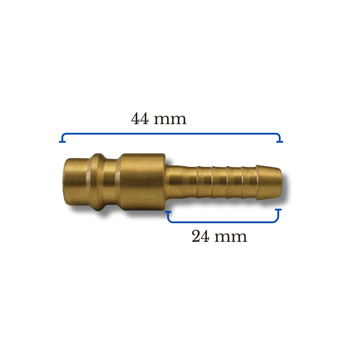 ESSK Stecknippel mit Schlauchtülle 1/4" - 6mm MS