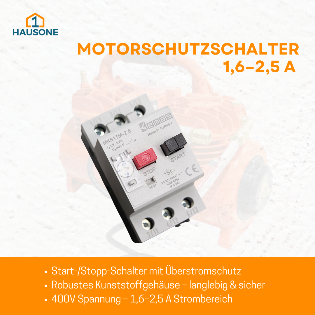 Motorschutzschalter 1,6-2,5 A für Luftkompressor