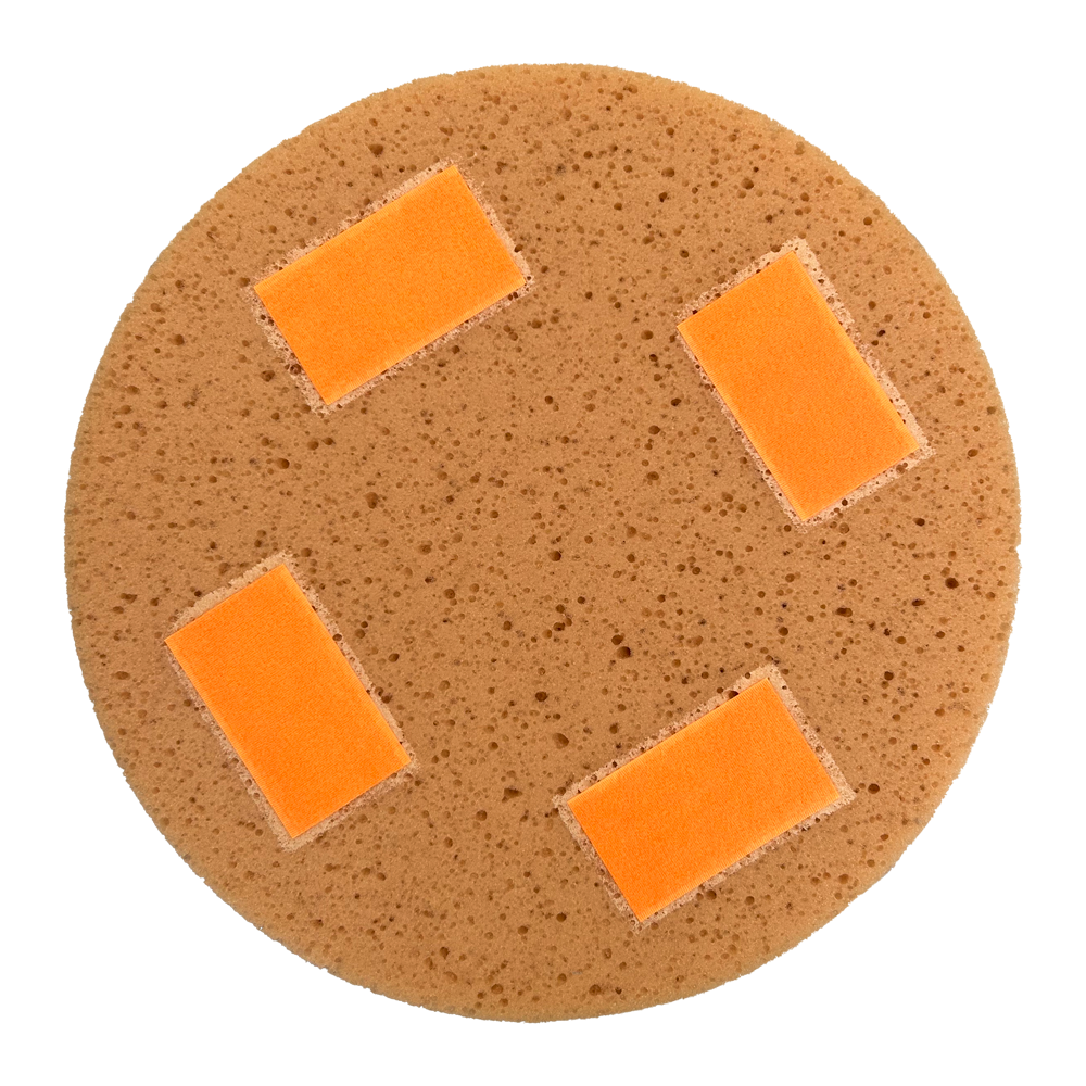 Schwammscheibe mit 4x Klett Hell 350 x 30 mm (Rokamat etc.)