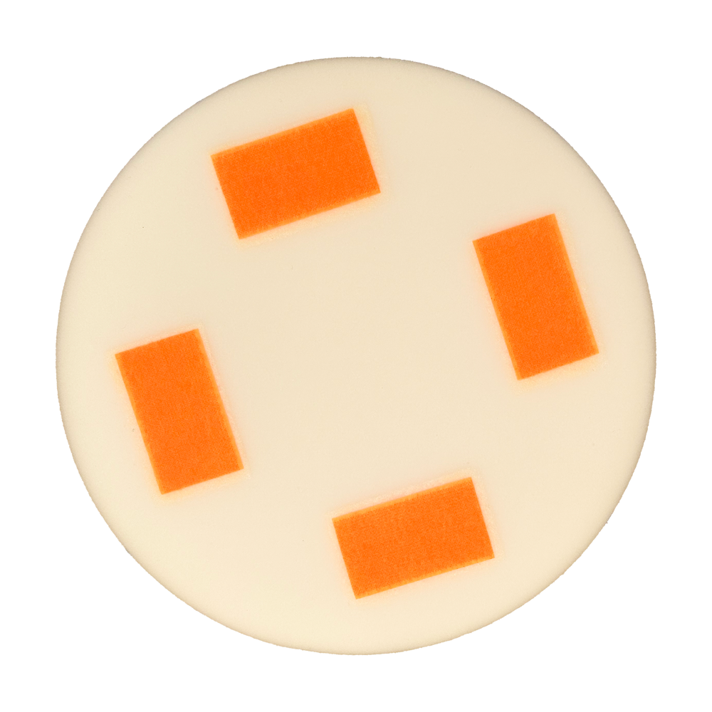 Schwammscheibe mit 4x Klett weiß superfein 350 x 30 mm (Rokamat etc.)