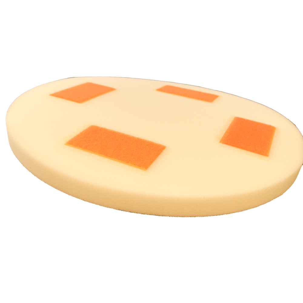 Schwammscheibe mit 4x Klett weiß superfein 350 x 30 mm (Rokamat etc.)