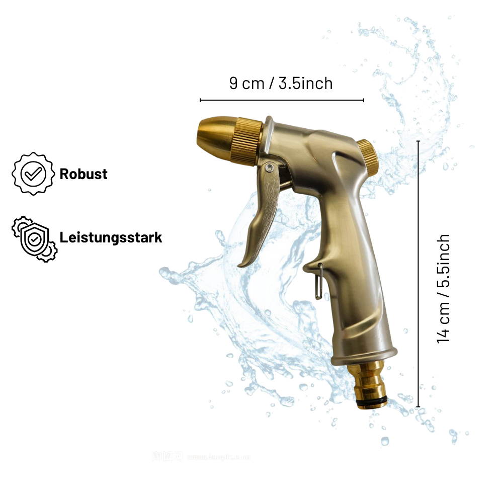 Gartenschlauch Pistolenspritze mit Steckverbinder 3/4" IG, Vollmetall
