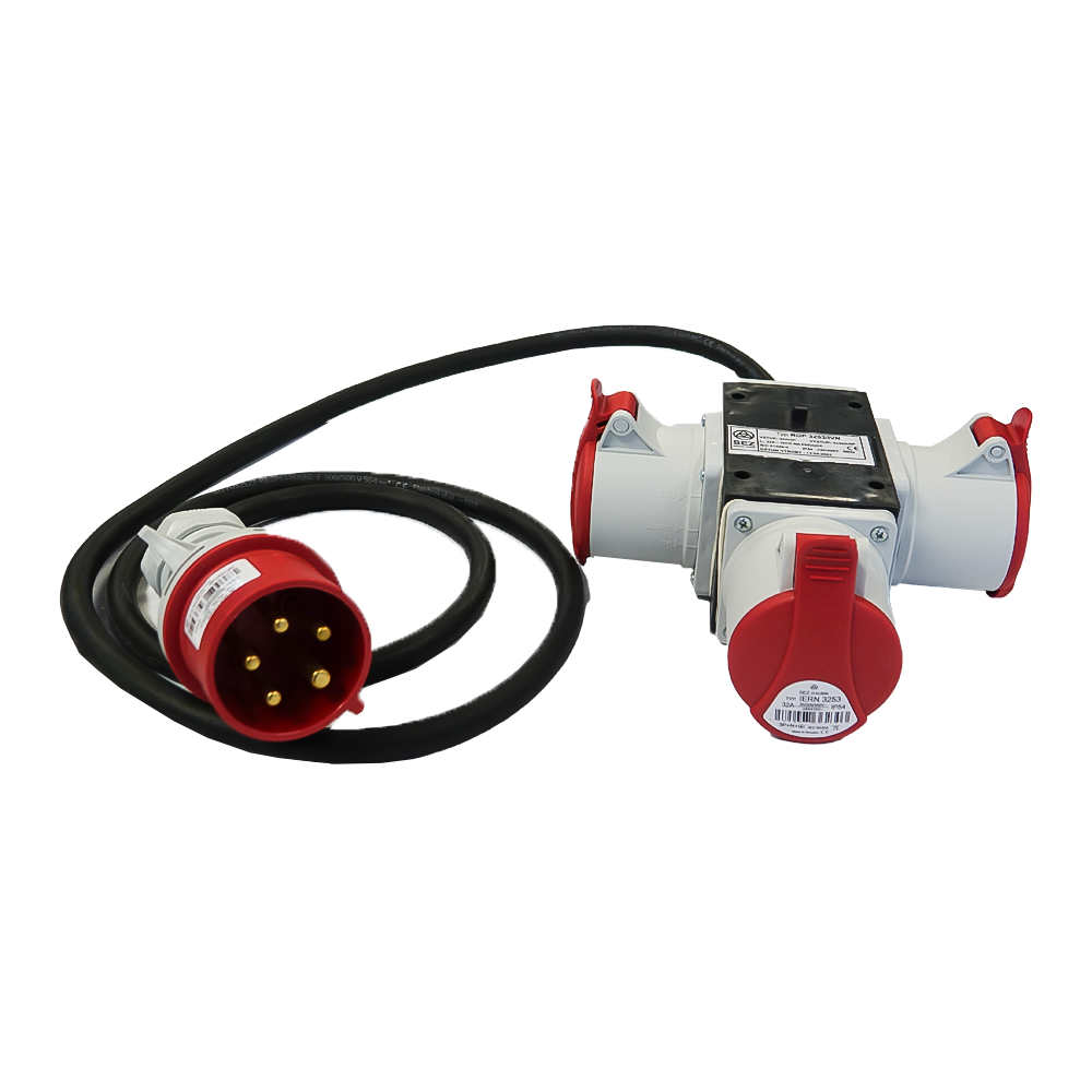 CEE Stromverteiler 16A, IP44, mit 3x 400V Anschlüssen