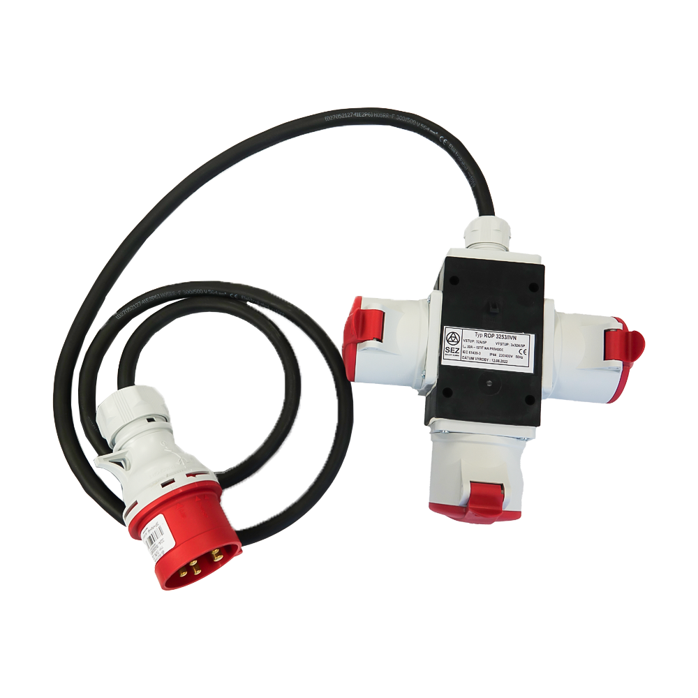 CEE Stromverteiler 16A, IP44, mit 3x 400V Anschlüssen