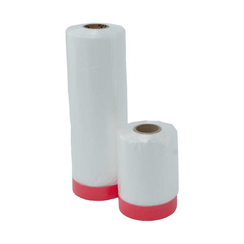 Abdeckfolie mit Klebeband - Malerfolie