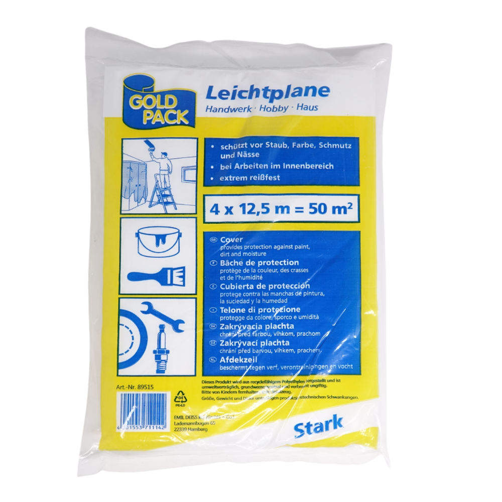 HDPE Abdeckplane „Leicht“ ca. 7 µm ( 4 x 12,5 m)