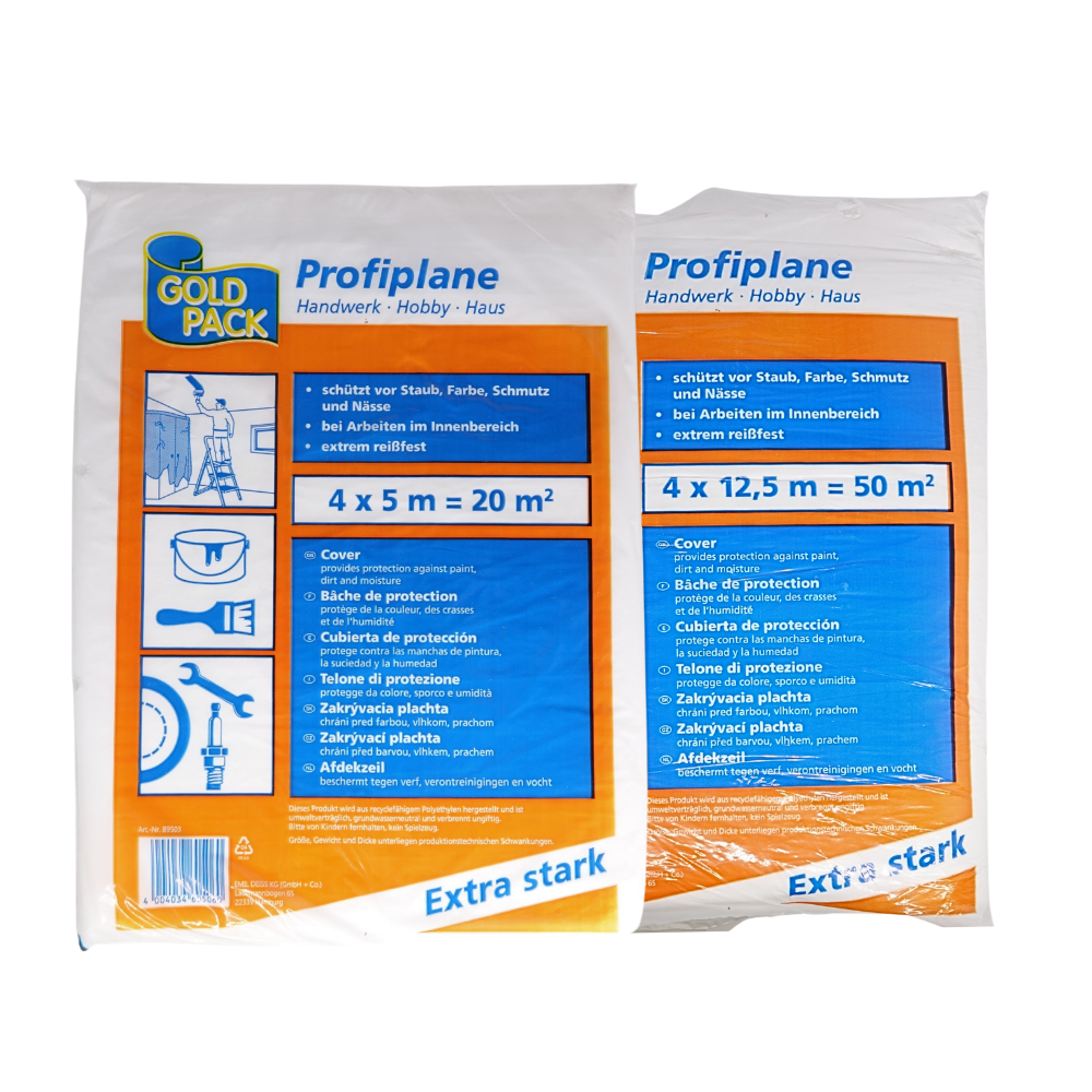 HDPE-Abdeckplane -profi- ca. 12 µm 4 x 5 m / 12,5 m