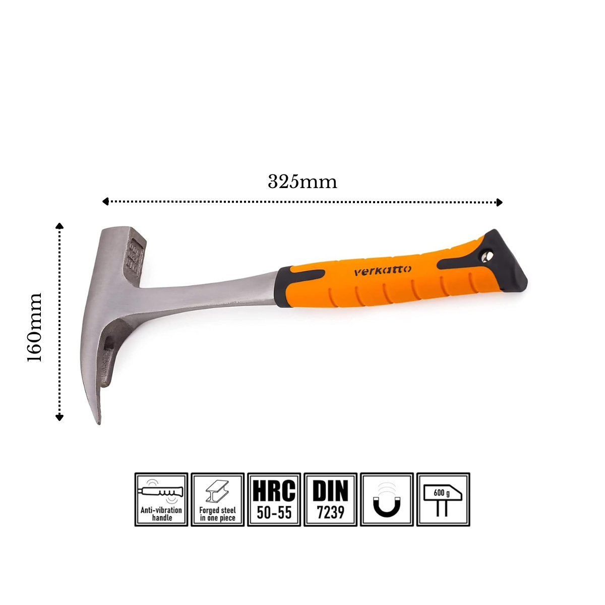 Profi Zimmermannshammer Latthammer 600g mit Nagelhalter