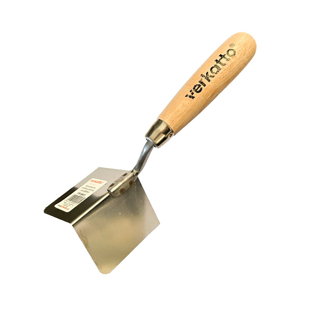 Eckenkelle - Außenkelle mit einem Holzgriff 80x60x60mm