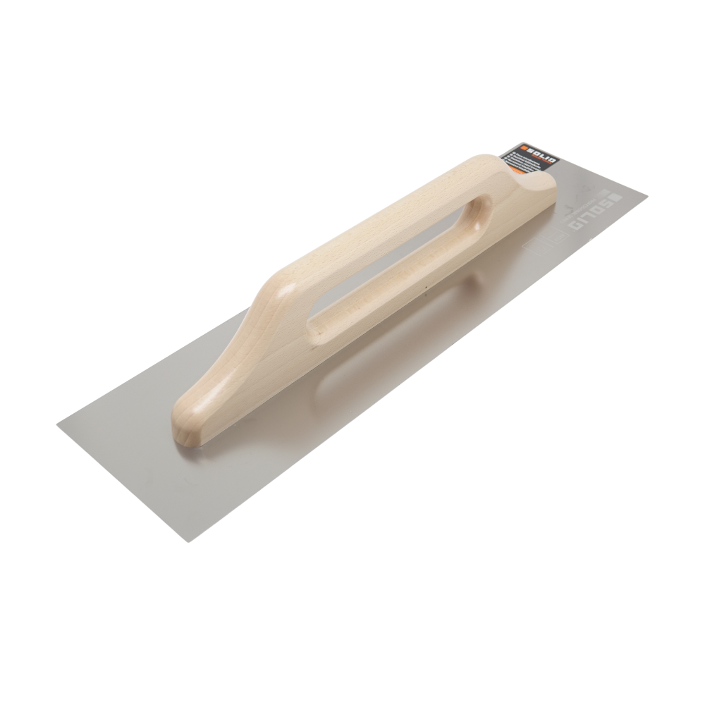 Schweizer Traufel Glättekelle, Holzgriff, rostfrei (0,7mm)