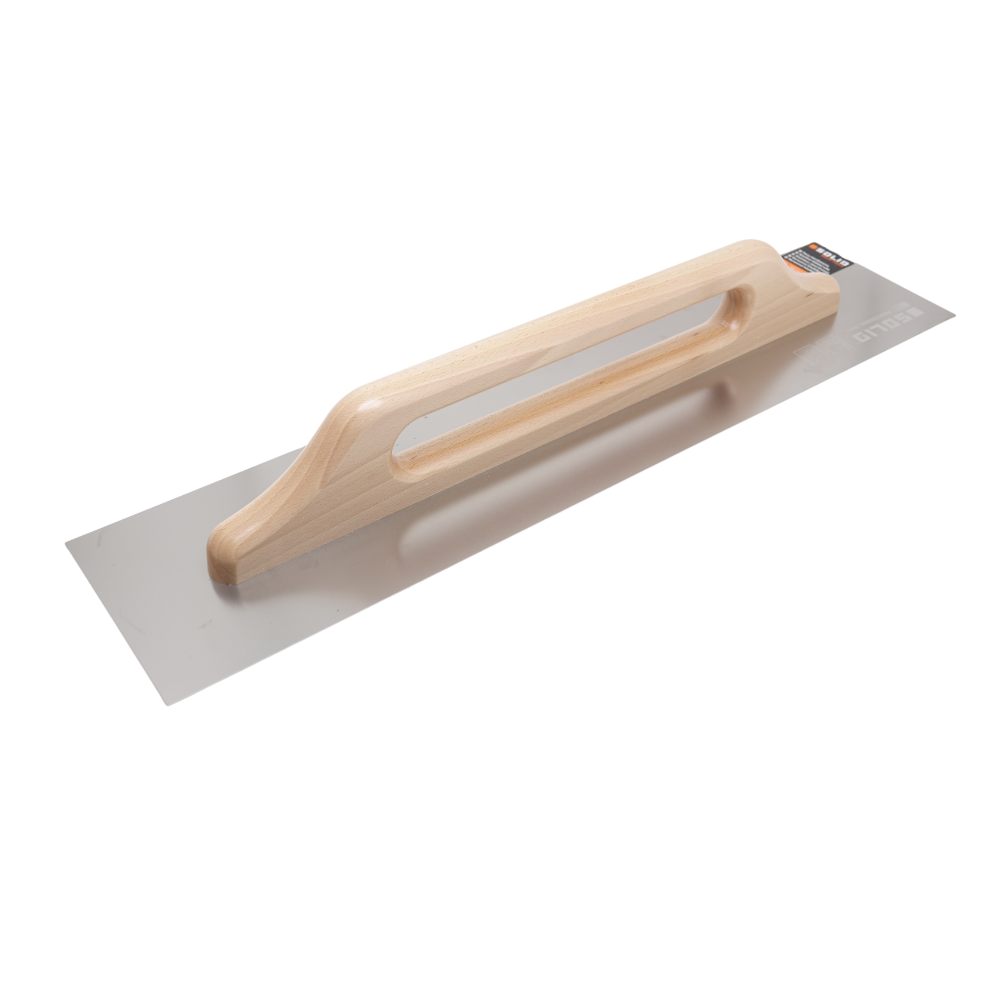 Schweizer Traufel Glättekelle, Holzgriff, rostfrei (0,7mm)