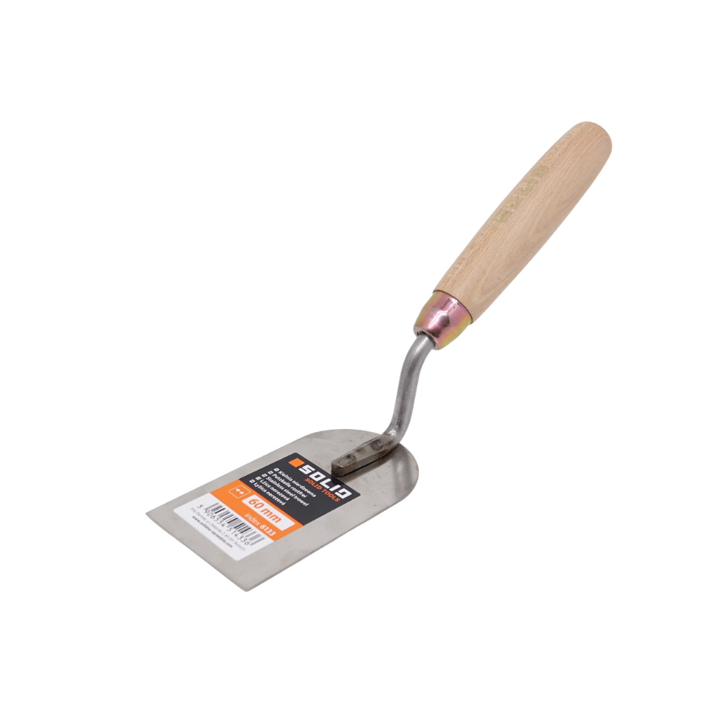 Rostfreie Stukkateurspachtel mit Holzgriff 60 mm