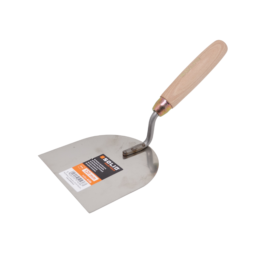 Rostfreie Stukkateurspachtel mit Holzgriff 120 mm