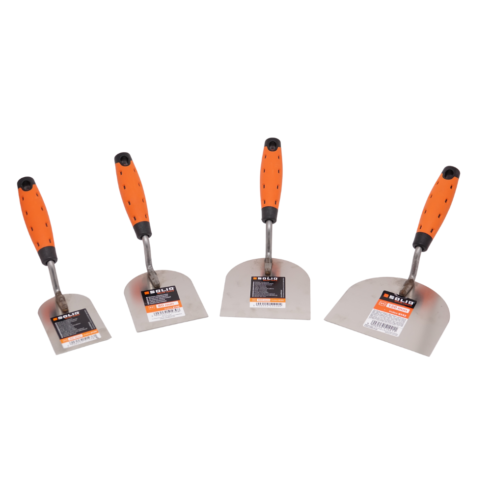 Rostfreie Stukkateurspachtel, 2K-Griff, 60mm, 80mm, 100mm, 120mm