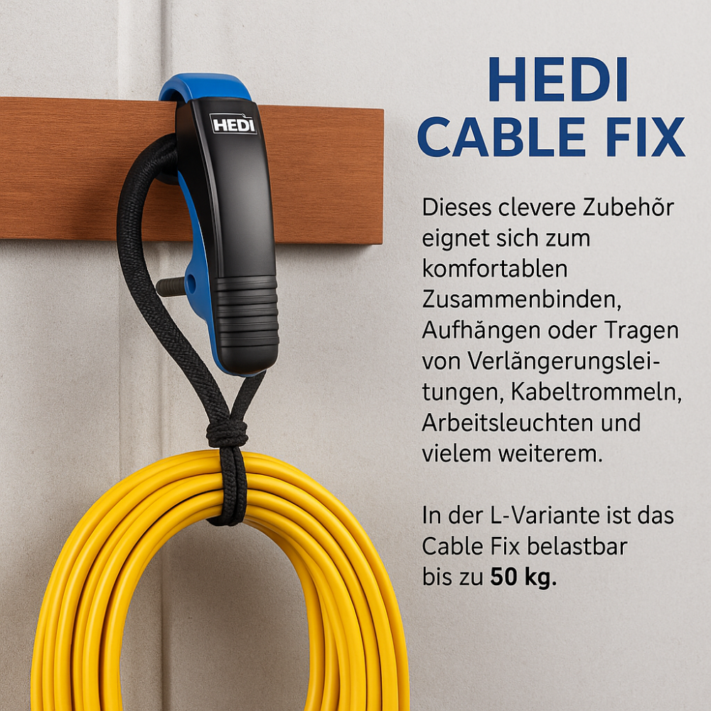 HEDI Kabelhalter Cable Fix, L bis 50 kg