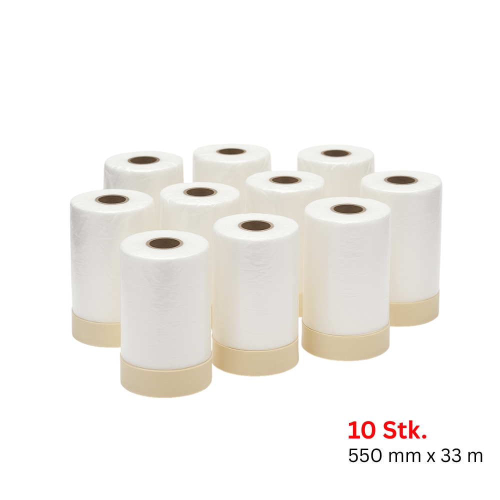 Goldband Masker Klebeband mit Abdeckfolie 10 Stk