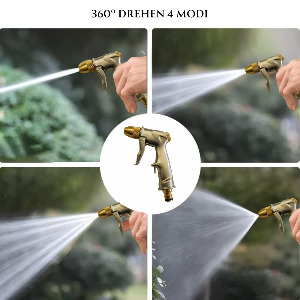 Gartenschlauch Pistolenspritze mit Steckverbinder 3/4" IG, Vollmetall