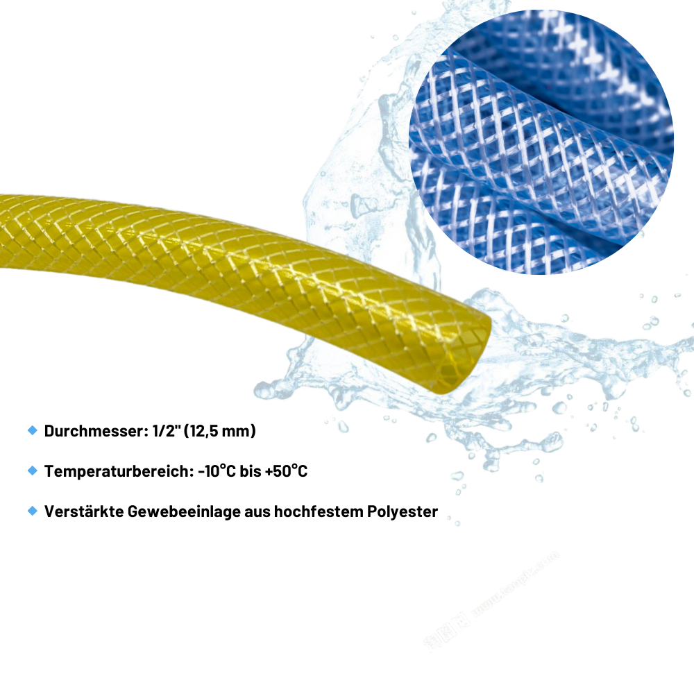 PVC Wasserschlauch 1/2" 25 m / 50 m