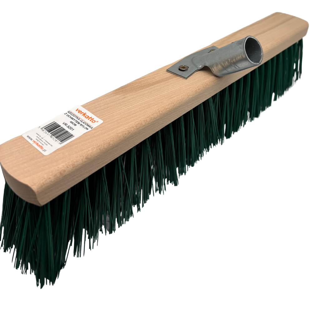 Verkatto Straßenbesen 40 cm – Kunststoffborsten Kehrbesen