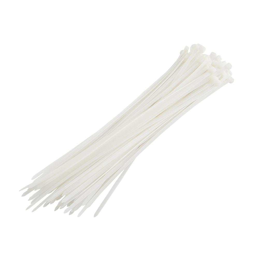 Weiße Kabelbinder 50 Stk. in Beutel
