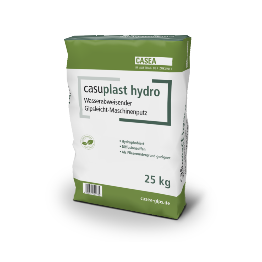 casuplast hydro – Feuchtebeständiger Gipsleicht-Maschinenputz (25 kg)
