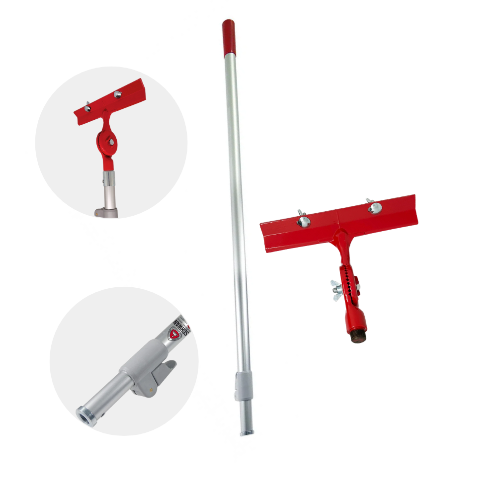 SCHWAN Spachtel Gelenkhalter mit Alu-Teleskop-Gewindestiel 110–200 cm