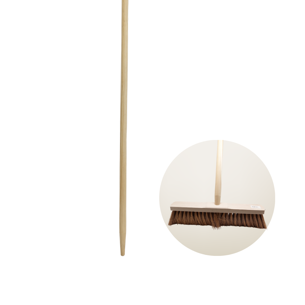Gerätestiel Holz mit Konus - 140 cm Länge Ø 24 mm Besenstiel
