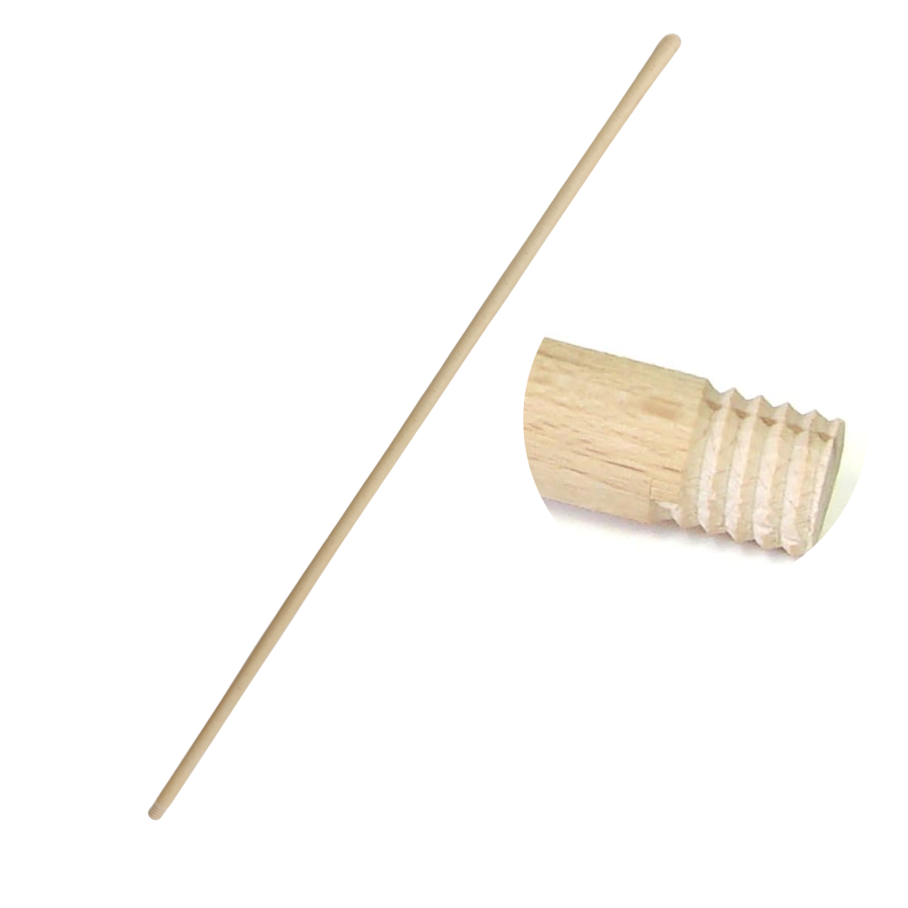 Verkatto Besenstiel mit Gewinde - Holz Holzstiel 120 cm / 150 cm