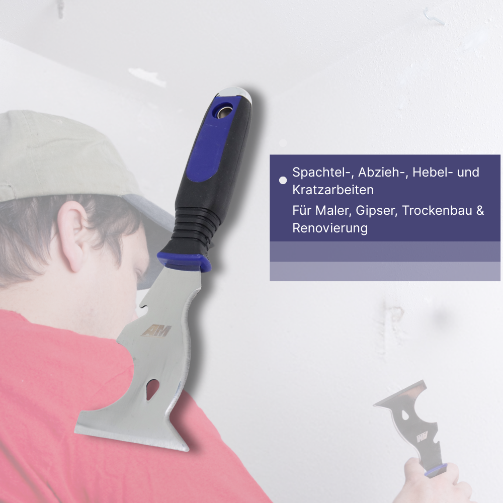 Multifunktionsspachtel PRO 75 mm Edelstahl Mehrzweckspachtel