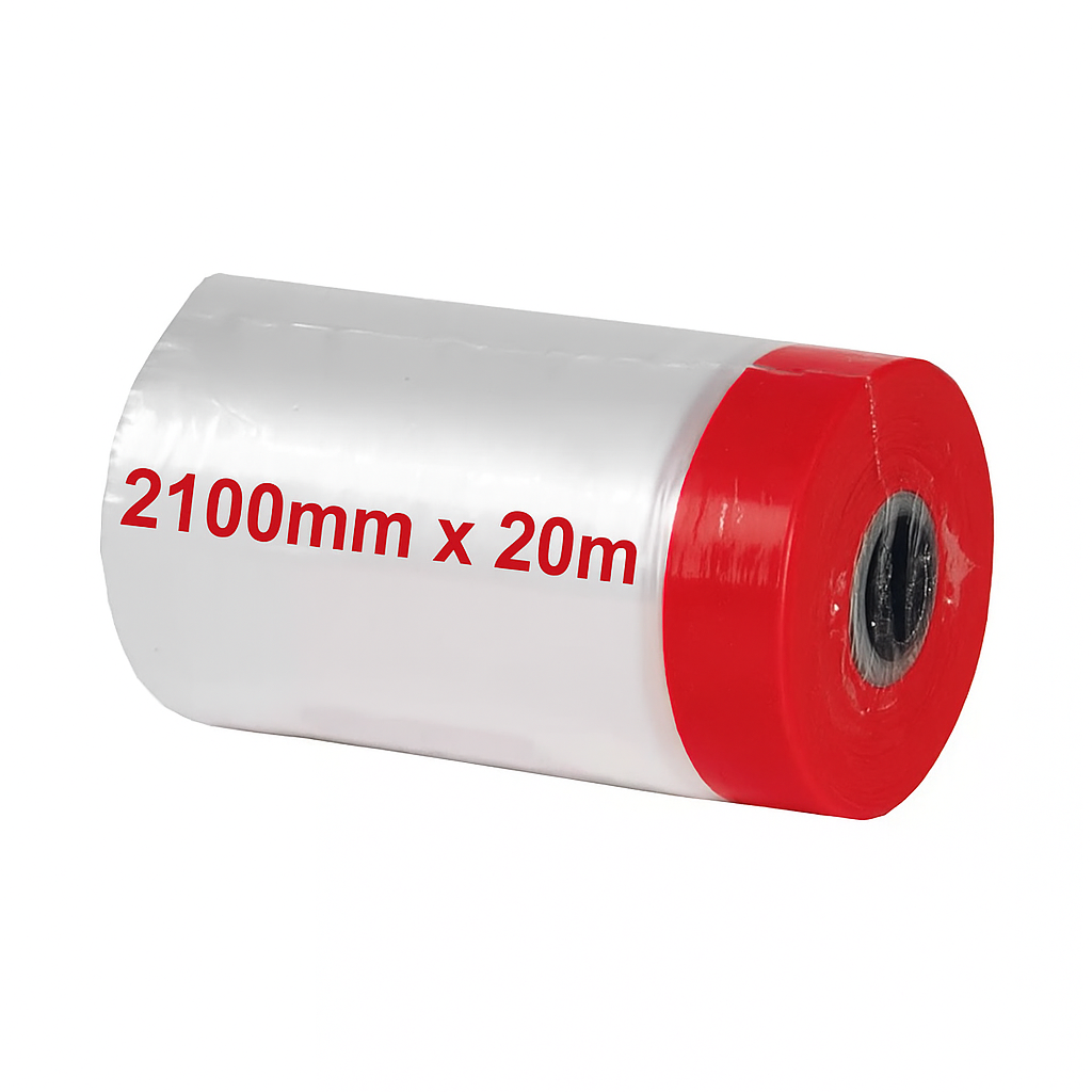 Abdeckfolie mit Klebeband - Malerfolie