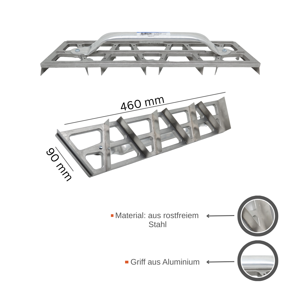 Alu-Gipserhobel mit 8 Klingen