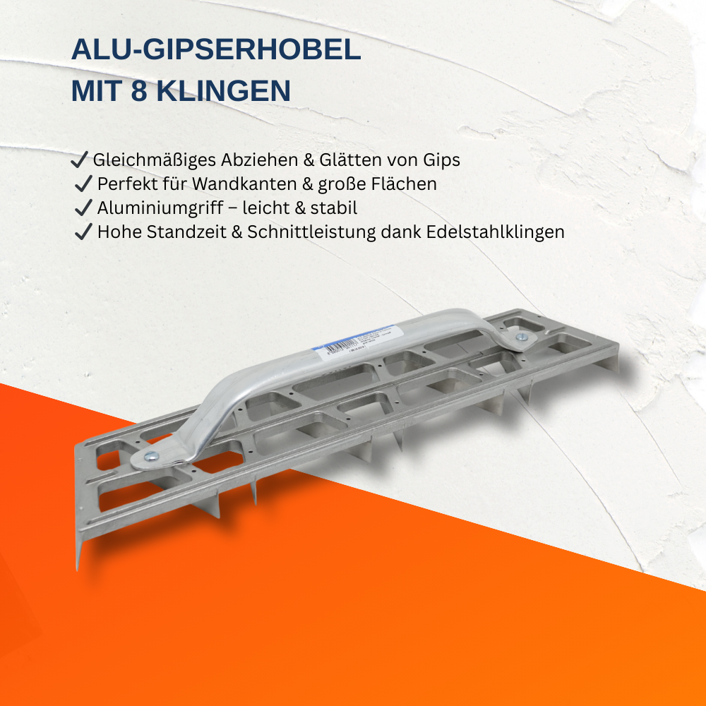 Alu-Gipserhobel mit 8 Klingen