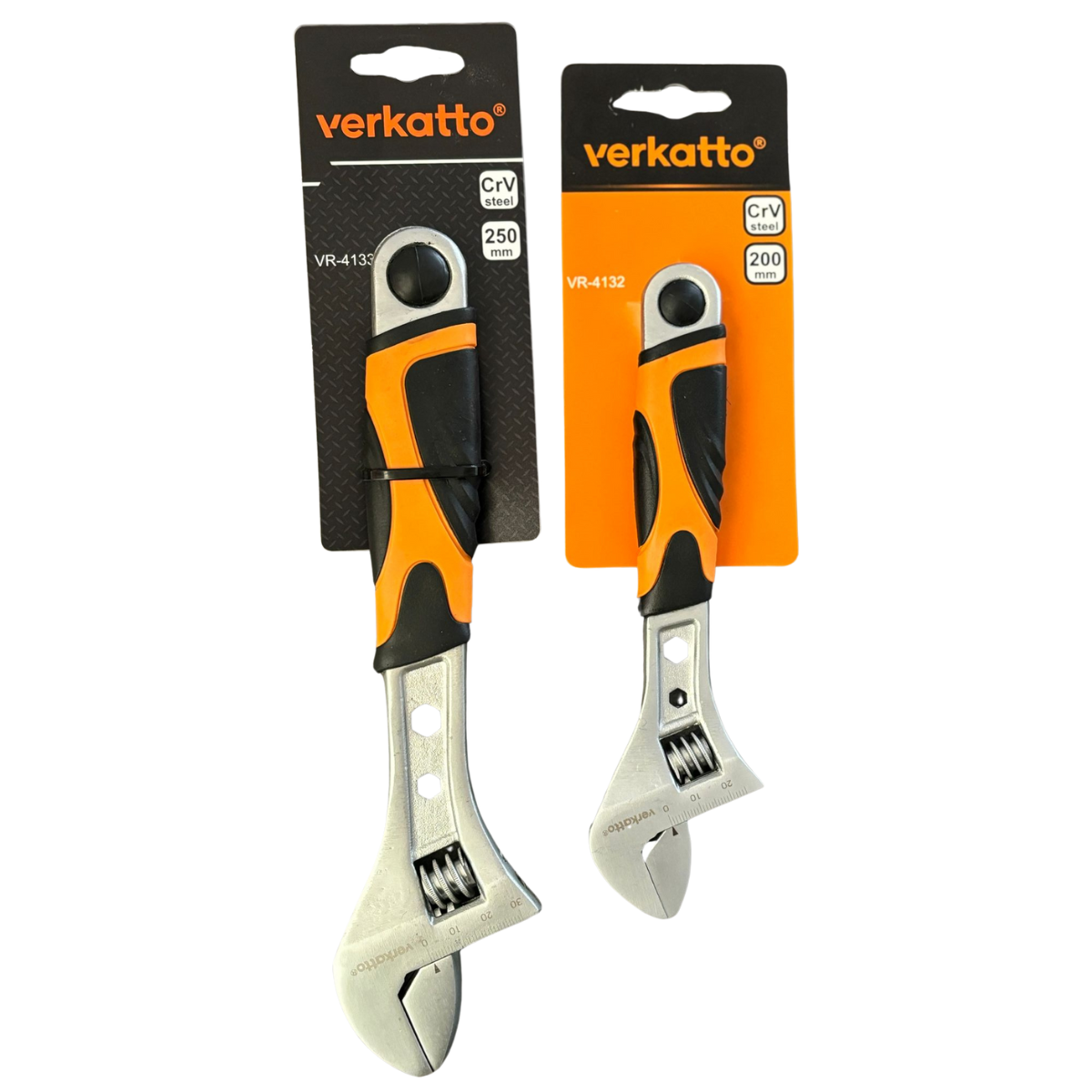 Verstellbarer Schraubenschlüssel, Rollgabelschlüssel 8" / 200 mm - 10" / 250 mm