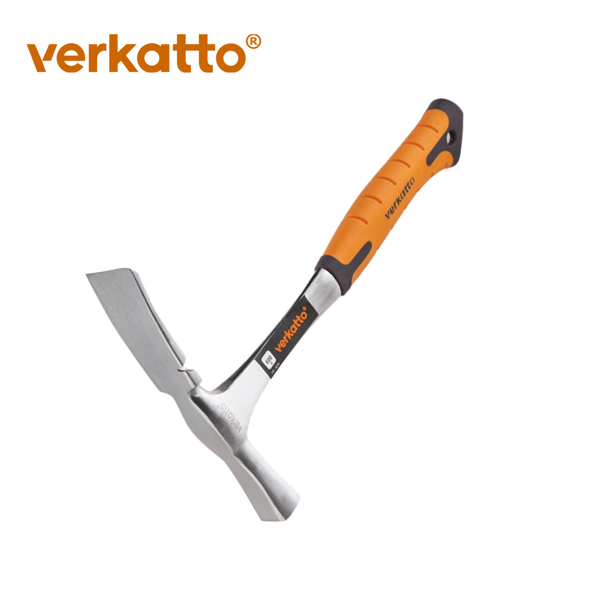 Berliner Maurerhammer 600g Stahlrohrstiel mit Fiberglas Griff