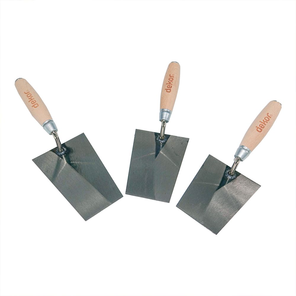 Maurerkelle aus Federstahl mit Holzgriff, 140mm, 160mm, 180mm