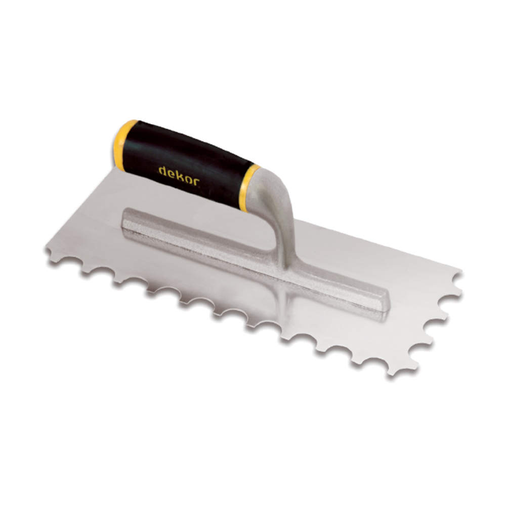 Zahnkelle halbrund mit Aluminiumgriff – Mittelbett-Zahnkelle (295 x 120 mm)