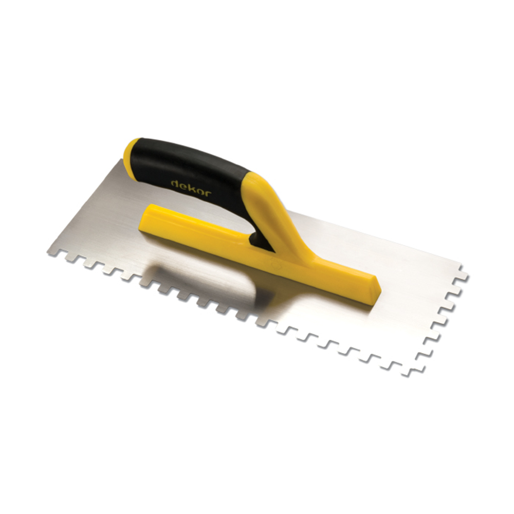 Glättekelle Gezahnt offenem Kunststoffgriff 120x300mm