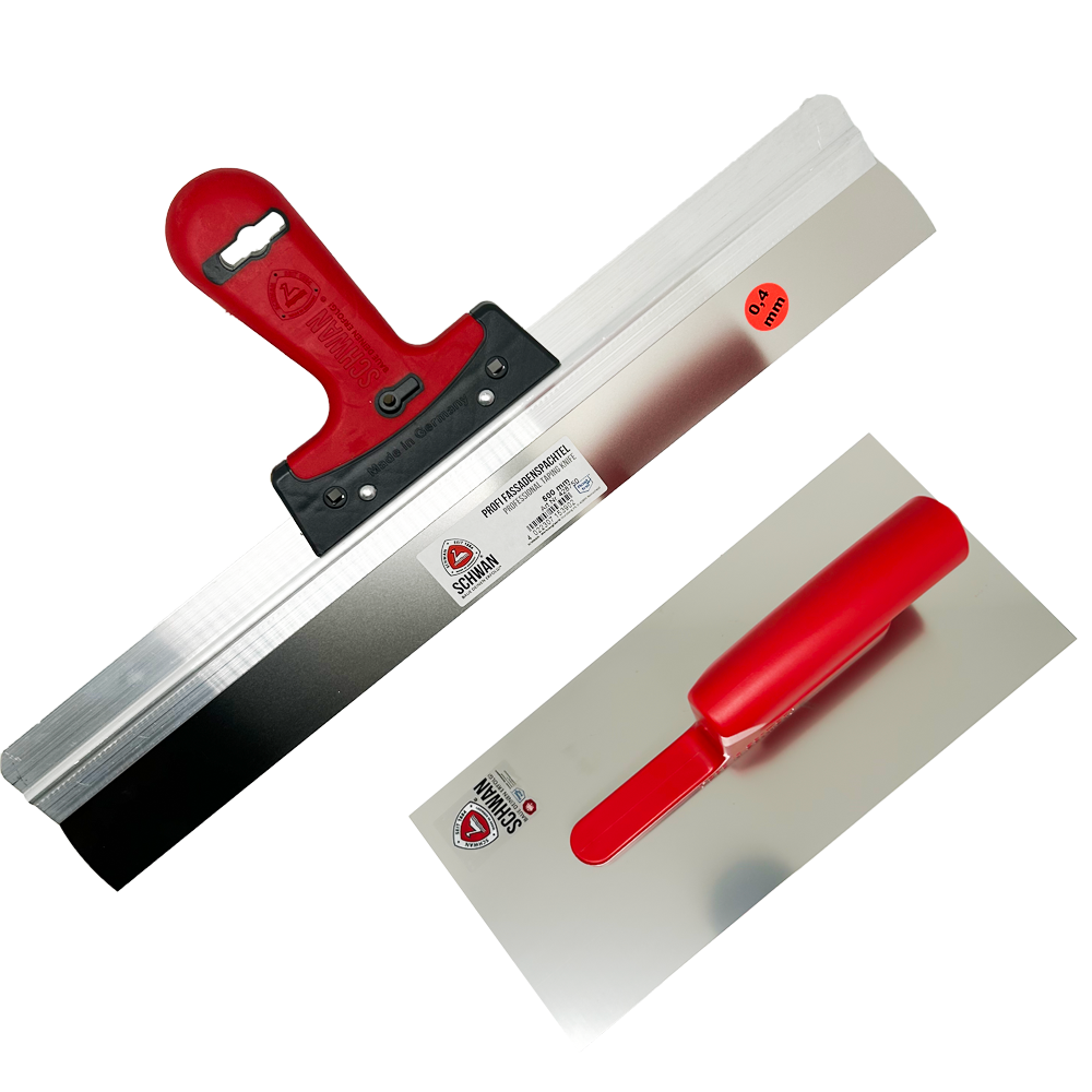 Flächenspachtel 50cm & Glättekelle 280 x 130mm rostfrei