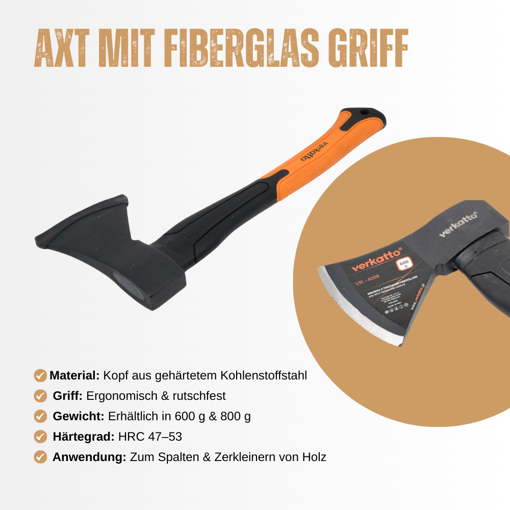 Axt Mit Fiberglas Griff