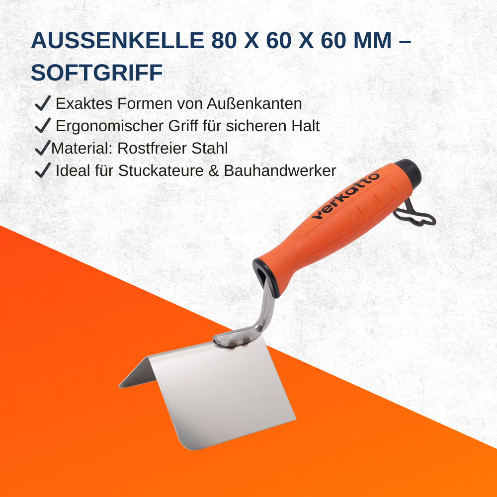 Außenkelle mit einem Gummigriff 80x60x60mm VR-5627