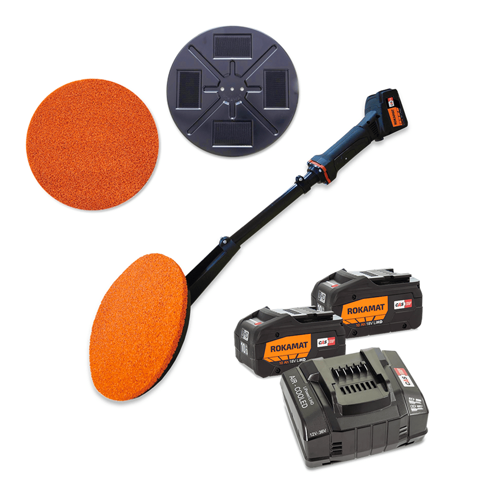 Rokamat PFM C Akku-Putzbearbeitungsmaschine Premium mit 2xAkkus, Ladegäret
